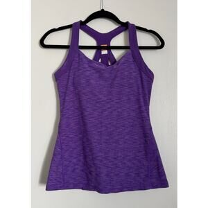 Purple Lucy Activewear Racerback Tank Top w/ Built-in Bra M